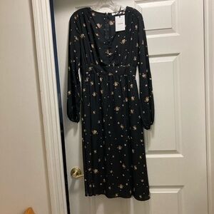 NWT Farrow Black Floral Women's Dress - Size Small